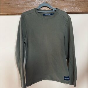 Calvin Klein Olive Green Long-Sleeve Thermal Tee